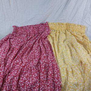 NEW 2 Pic Shein Women Flower Design Long Ankle length skirts *Clothes Bundle*